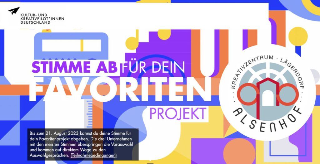 Kreativzentrum Alsenhof Lägerdorf nominiert für Kreativpiloten Deutschland 2023