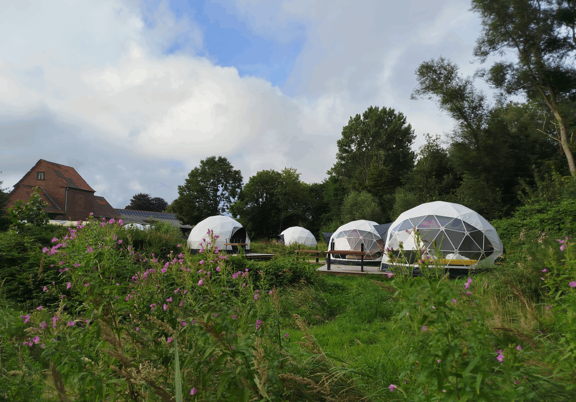Neuheit.Sechs Glampingzelte am Alsenhof. Jetzt für dein Event mieten